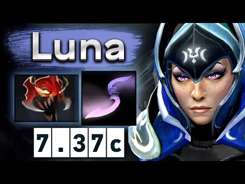 Видео: Быстрый фарм, много урона, керри Луна - Luna 7.37 DOTA 2