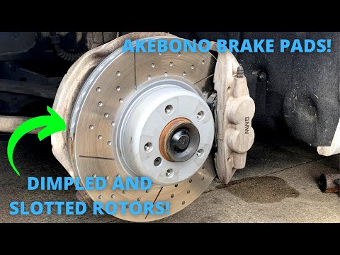 Видео: Замена передних тормозных колодок и ротора BMW F30 335i