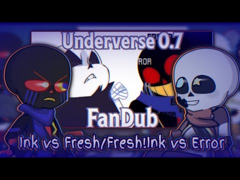 Видео: Sans aus реагирует на Ink and Cross против Error || Underverse 0.7 Часть 1