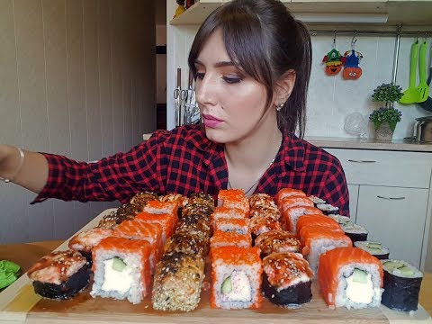 Видео: MUKBANG | Суши,роллы| Sushi rolls| 스시 롤  |Eating Show| 먹방 |не ASMR