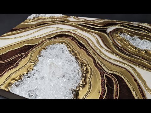 Видео: 💞Просто, но элегантно! Как создать роскошную картину из хрустальных жеод!