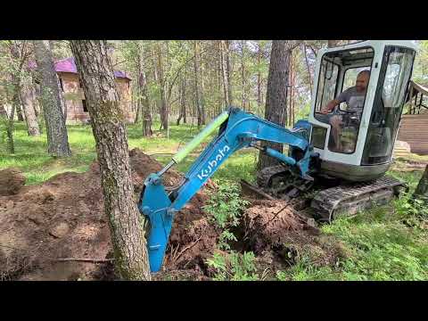 Видео: Опять поехал не зная куда на мини-экскаваторе .