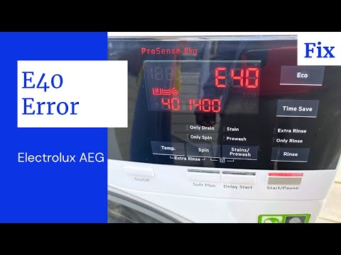 Видео: Как исправить ошибку стиральной машины AEG Electrolux E40