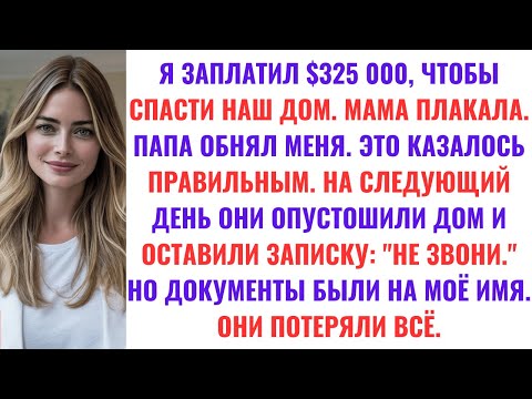 Видео: Я ПОКРЫЛА ДОЛГ, ЧТОБЫ СОХРАНИТЬ ДОМ — УТРОМ ОНИ ОСТАВИЛИ ЗАПИСКУ И ПРОДАЛИ ЕГО ЗА МОЕЙ СПИНОЙ