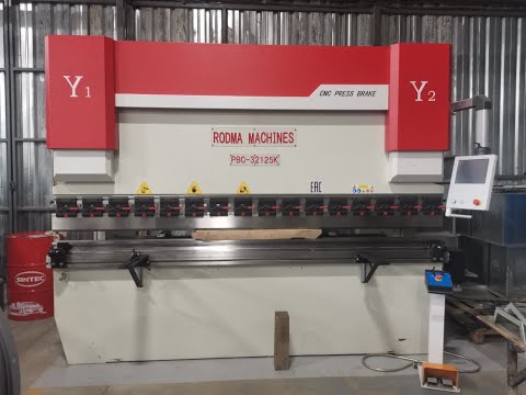 Видео: Пресс  RODMA с ЧПУ Cybelec CT12 (3200х125 тонн)