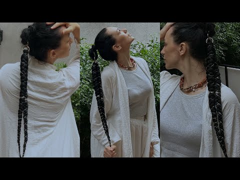 Видео: Косы на карабинах — ТРЕНД СЕЗОНА. Как заплести тренд косы всего за 10 минут💔 Плету съемные косы 🔥 