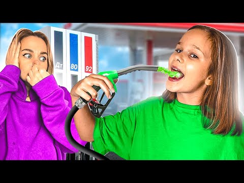 Видео: 24 ЧАСА ЕДИМ ТОЛЬКО НА ЗАПРАВКАХ //EVA mash