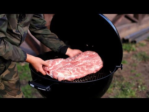 Видео: МЯСО 5КГ ОДНИМ БОЛЬШИМ КУСКОМ НА ГРИЛЕ. РВАНАЯ СВИНИНА