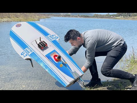 Видео: Как сделать скоростную радиоуправляемую лодку на гидроплане Notre Dame U7