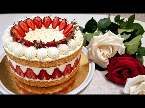 Видео: Со вкусом мороженого. Знаменитый торт "Фрезье"/Cake with strawberries and ice cream flavor