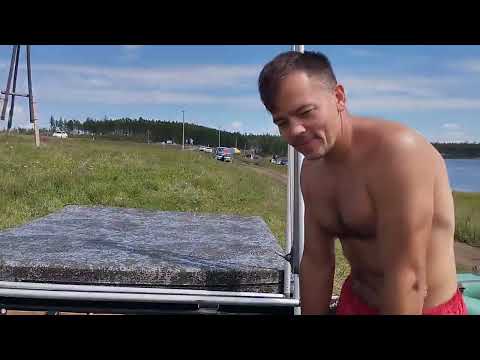 Видео: Вместимость прицепа СКИФ М2. На рыбалку семьёй.