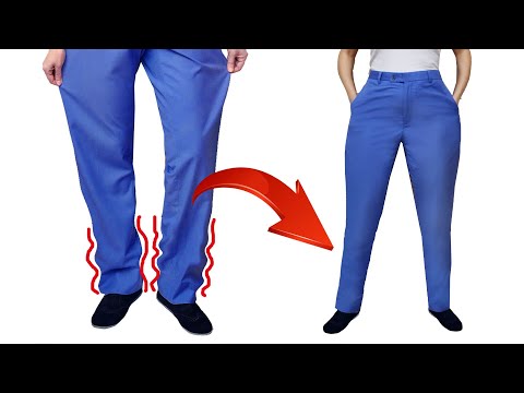 Видео: Покажу вам хитрый трюк как уменьшить размер брюк, чтобы они идеально сели!