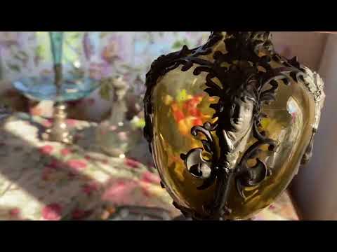 Видео: Мой весенний сад и новые приобретения в коллекцию моей посуды.