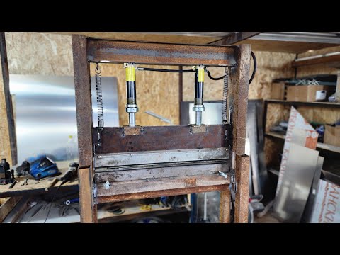 Видео: Мой самодельный листогиб  установил цилиндры 24т обзор работы💪