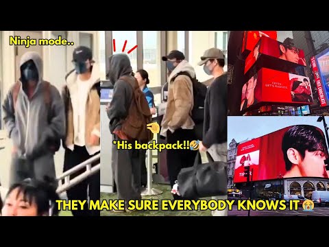 Видео: Тэхён с братьями Уга в аэропорту😭 TIRTIR явно играет на совершенно новом уровне с Ви