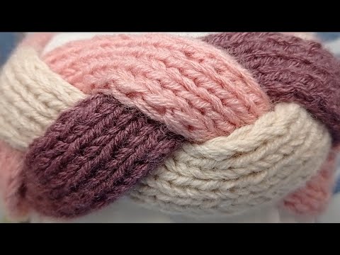 Видео: Повязка на голову с переплетением спицами для девочки.. 🧶