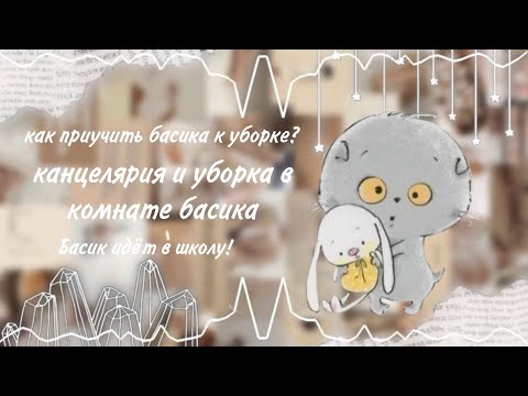 Видео: Новая канцелярия и школа для Басика! как приучить басиков к уборке?🎀