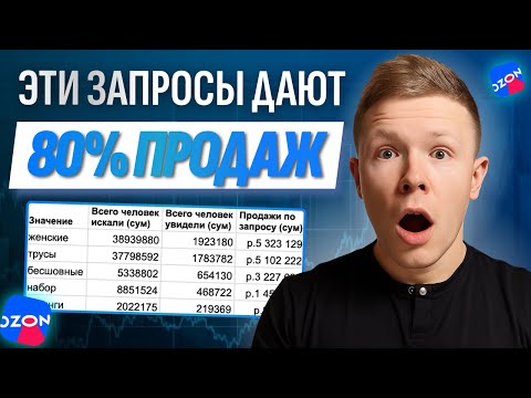 Видео: Топ-20% поисковых запросов, которые дают 80% продаж на Ozon!