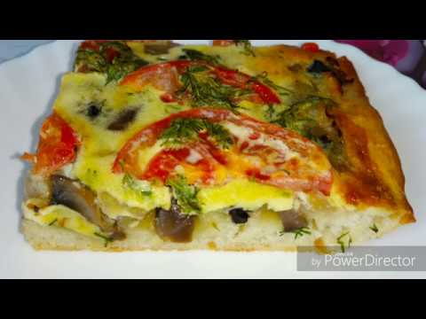Видео: Пицца без сыра и майонеза с грибами.💖