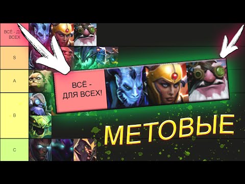 Видео: ТИР-ЛИСТ МЕТОВЫХ ГЕРОЕВ НА ВСЕ ПАТЧИ - ДЛЯ ЛОУ ММР — DOTA 2 / ДОТА 2