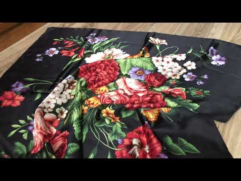 Видео: Павловопосадские платки шёлковые . Видео 2