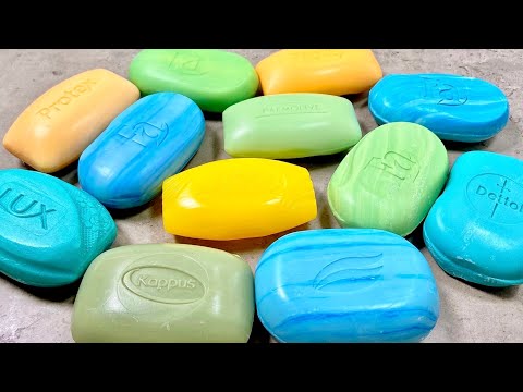 Видео: ASMR CRUNCHING 💙 Soap ASMR 💚 Цветное сухое мыло
