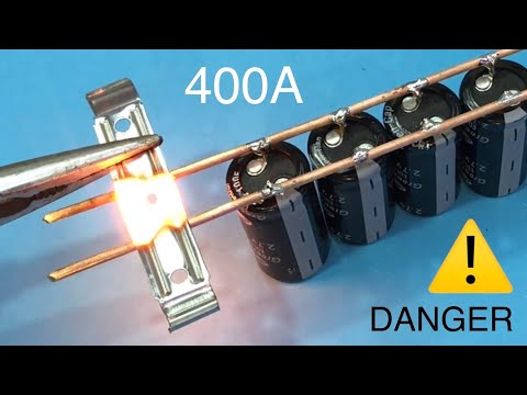 Видео: 400А НЕВЕРОЯТНАЯ МОЩНОСТЬ, НАСКОЛЬКО МОЩНЫЕ СУПЕР КОНДЕНСАТОРЫ.