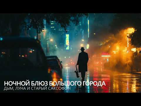 Видео: 🌃 Ночной блюз большого города — дым, луна и старый саксофон | Атмосфера джаза и уличных огней