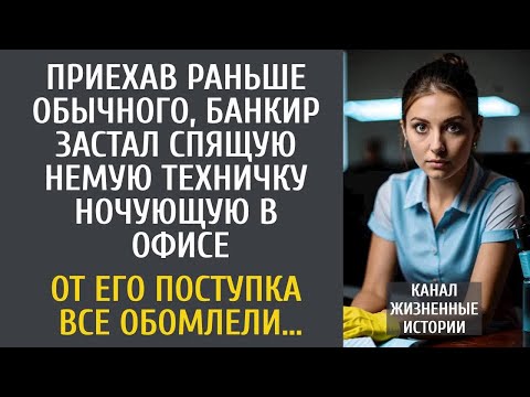 Видео: Приехав раньше обычного, банкир застал спящую немую техничку в офисе… От его поступка все оцепенели…