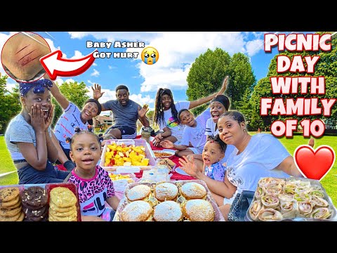Видео: СУПЕР ВЕСЁЛЫЙ СЕМЕЙНЫЙ ПИКНИК В ПАРКЕ *Малыш Эшер пострадал😞* | Семья Куинс