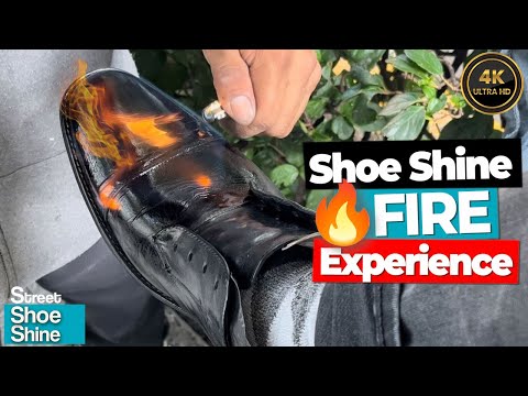 Видео: Растопи чернила на моей обуви 😮😮🔥🔥 ЛУЧШИЙ ASMR Shoe Shine Fire #asmr #shoeshine