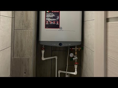 Видео: Монтаж электр накопительного водонагревателя  Ariston velis tech inox pw abse 80.