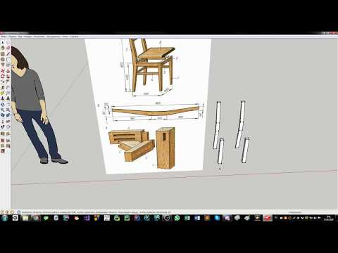 Видео: Делаем деревянный стул в SketchUp (шестой урок)