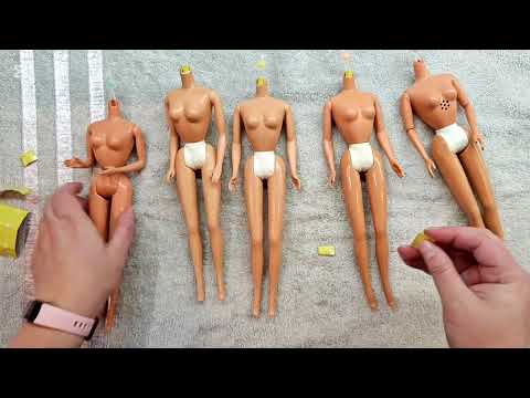 Видео: Поломанные шеи у куклы барби- чем заменить утерянный шарнир и как нарастить шею/barbie neck repair