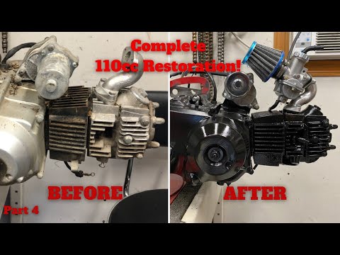 Видео: Реставрация китайского квадроцикла TaoTao 110 куб. см! Полная переборка двигателя! Часть 4