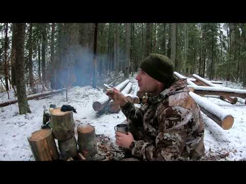 Видео: Сходил на Озеро. Продолжаю строить ИЗБУ