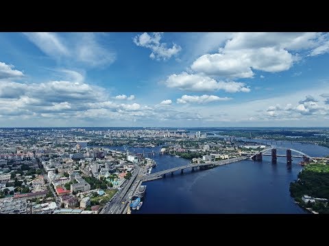 Видео: 4K Kyiv fly aerial video. Киев с высоты птичьего полета. 4K видео Киев аэросъемка.