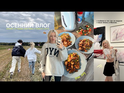 Видео: ОСЕННИЙ VLOG: наша жизнь в Москве, выставка, деревня и съёмки!