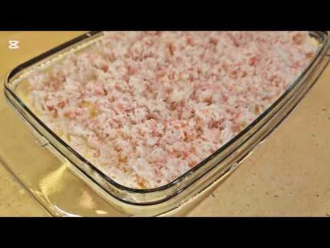 Видео: Салат "Нежность" из крабовых палочек 