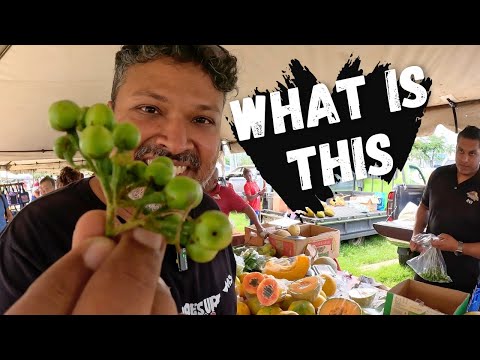 Видео: Осматриваю продавцов на фермерском рынке в Порт-оф-Спейне.