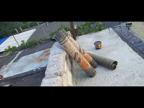 Видео: ставлю рубероид на крышу не по технологии.
