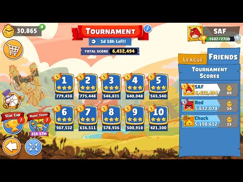 Видео: Angry Birds Friends. Турнир (17.11.2023). Все уровни — 3 звезды. Прохождение от Сергея Фетисова.