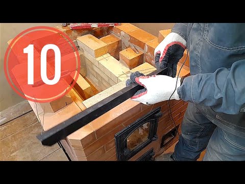 Видео: Печь для дачи (шведка) пошагово, как сложить печь для дачного домика, печь без порядовки  часть 10