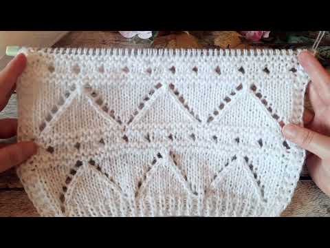 Видео: 👌Идеально для пуловера, свитера или джемпера. Узор спицами.