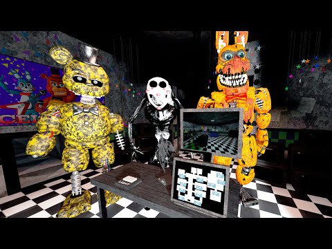 Видео: АНИМАТРОНИКИ ПУГАЮТ ОХРАННИКА FNAF 2 COOP ► Garry's Mod
