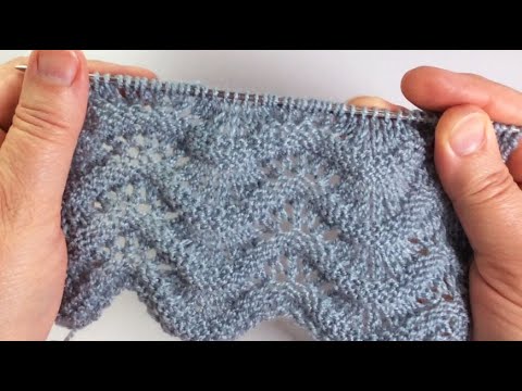 Видео: Шетландский ажурный узор Old Shale / Вязание спицами.