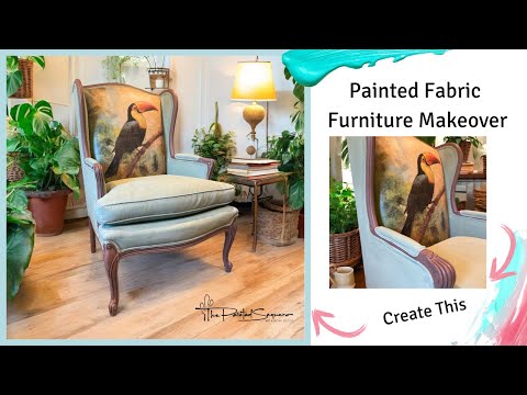 Видео: Расписной стул из ткани / Декупажное преображение мебели / Меловая краска