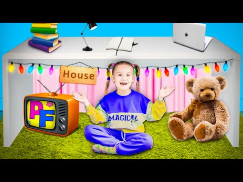 Видео: 24 часа в тайном домике под столом Фаст Полина