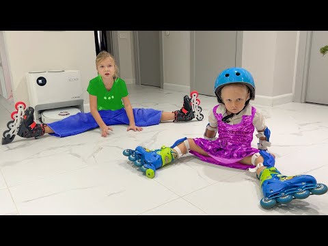 Видео: Ника хочет научиться кататься на ролликах. Софунья Шалунья