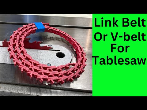 Видео: Я сравниваю приводной ремень Link Belt и клиновой ремень на моем циркулярном станке.